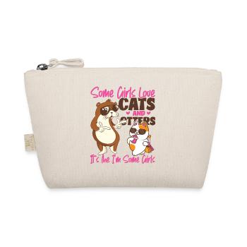Otter Cat Some Girls Love Cats And - Organic Pouch - nature - Front