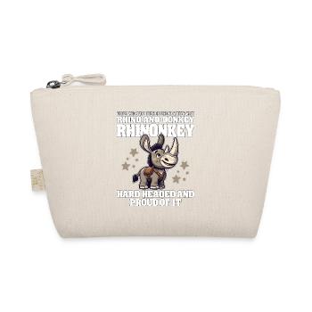 HARD HEADED AND PROUD OF IT - RHINO AND DONKEY - Organic Pouch - nature - Front