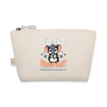 BIG DREAMS LITTLE STEPS - PENGUIN AND ELEPHANT - Organic Pouch - nature - Front