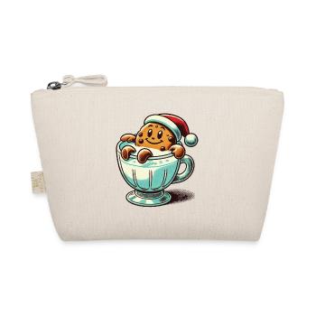 Merry Biscuit Christmas Retro Vintage Style - Organic Pouch - nature - Front