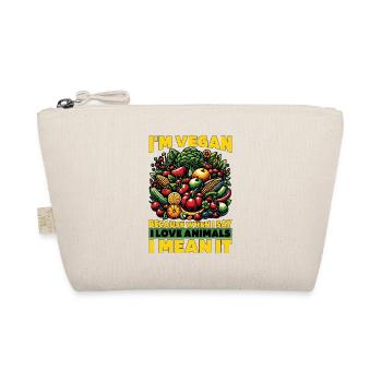 Vegetarian I'm Vegan Because Animal Lover Veganism - Organic Pouch - nature - Front