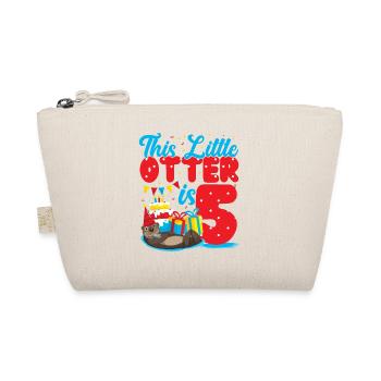 Otter Birthday This Little Otter - Organic Pouch - nature - Front