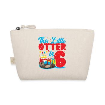 Otter Birthday This Little Otter - Organic Pouch - nature - Front