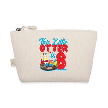 Otter Birthday This Little Otter - Organic Pouch - nature - Front