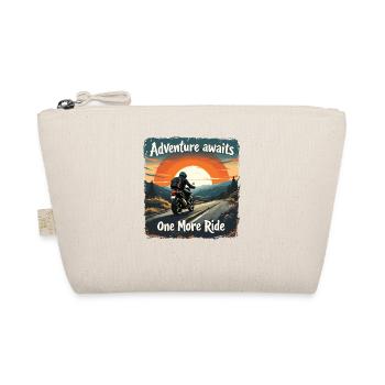 Adventure Awaits Motorrad Motorradfahrer Motorrad - Bio-Täschchen - Natur - Vorne