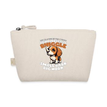 SMALL BARK, BIG HORN - RHINO AND BEAGLE - RHIGGLE - Organic Pouch - nature - Front