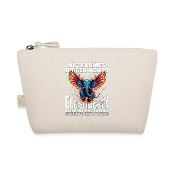 BIG FLAMES, BIGGER HEART - ELEPHOENIX - Organic Pouch - nature - Front