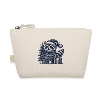 Merry Raccoon Christmas - Organic Pouch - nature - Front