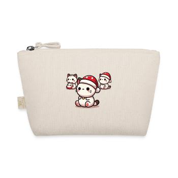 Chats mignons avec chapeau de Noël - Trousse biologique - nature - Devant