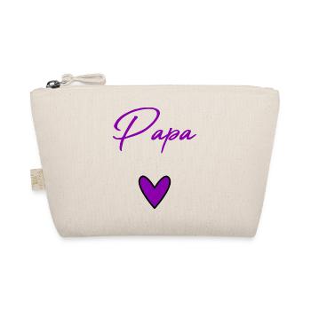 DAD. FATHER'S DAY. HAPPY FATHER'S DAY. HAPPY BIRTHDAY. - Organic Pouch - nature - Front