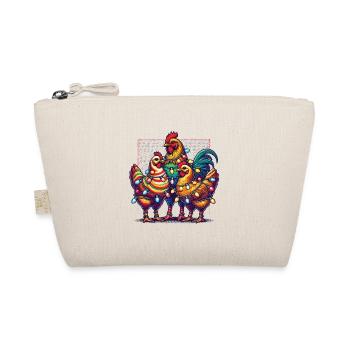 Poulets drôles de Noël avec des lumières - Trousse biologique - nature - Devant