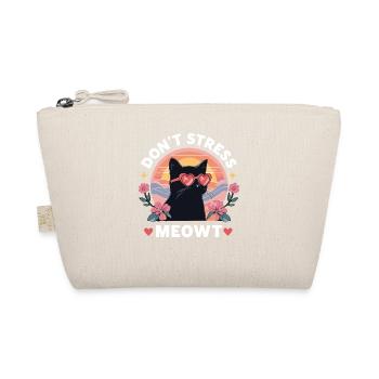 Don't Stress Meowt Cat Cute Kitten - Organic Pouch - nature - Front