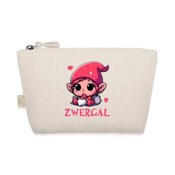 Zwergal - Süßes Design mit Baby-Zwerg - Bio-Täschchen - Natur - Vorne