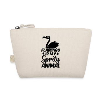Flamingo is my spirit animal - Pink Flamingo - Organic Pouch - nature - Front