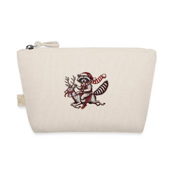Raton laveur sauvage de Noël en voyage à dos de renne - Trousse biologique - nature - Devant
