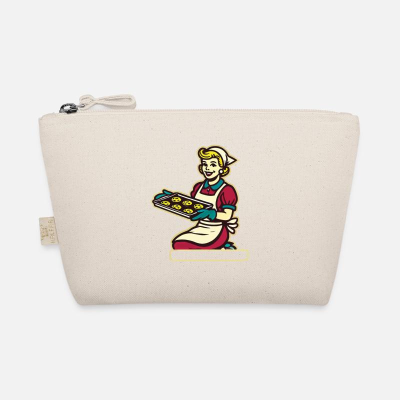 Retro baker with cookie tray design Organic Pouch