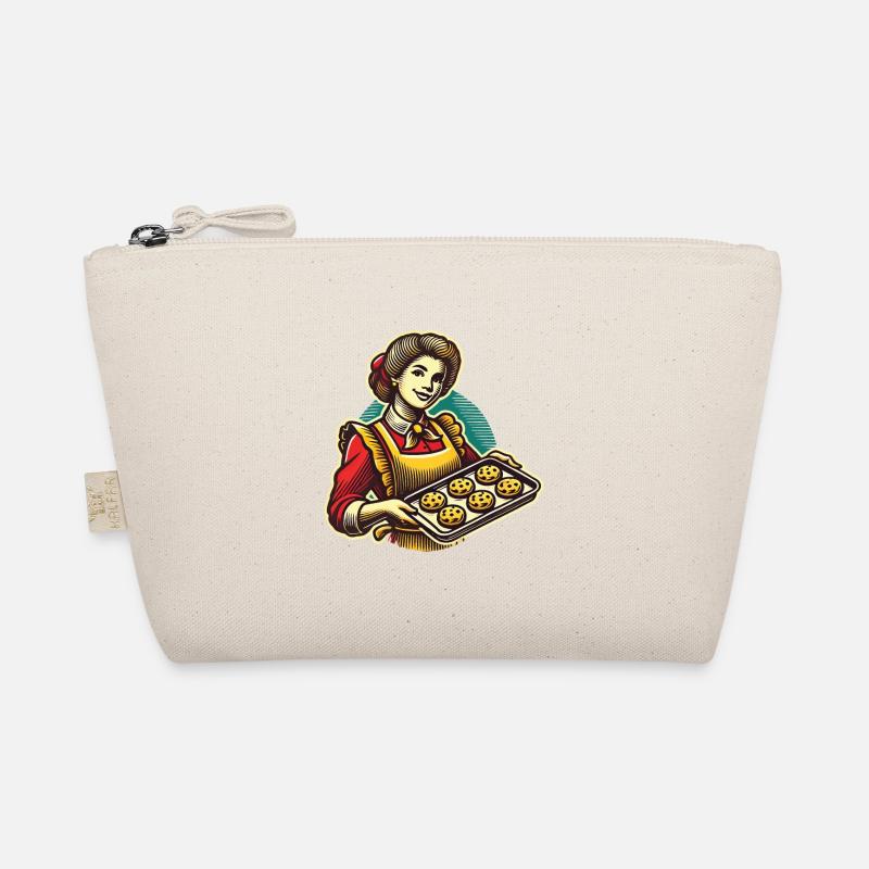 Nostalgic baker with biscuits motif Organic Pouch