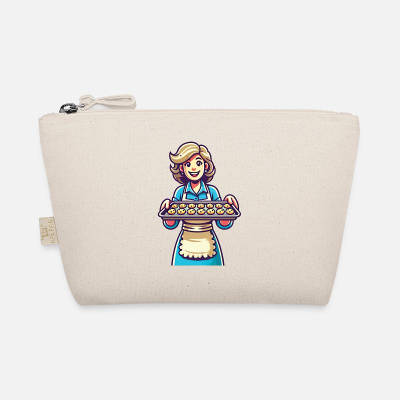 Boulanger joyeux avec des biscuits frais Trousse biologique