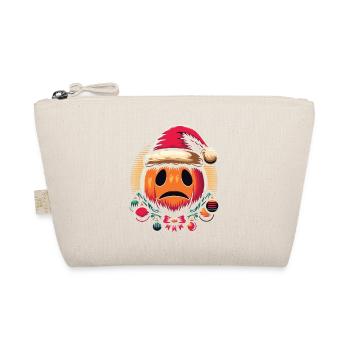 Sad Pumpkin Halloween Christmas Joy - Organic Pouch - nature - Front