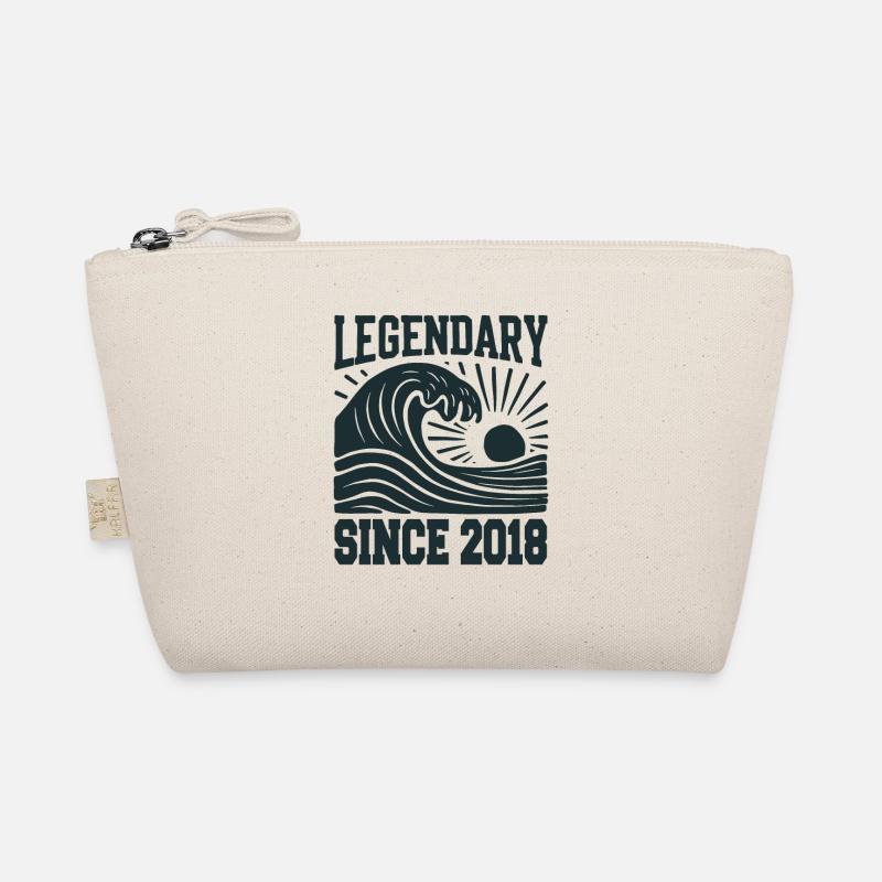 Legendary since 2018 Birthday Wave Organic Pouch