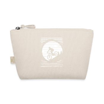 Mountain Biker Drawing - Organic Pouch - nature - Front