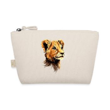 Lion Mane Young Lion Wild Little Cute Lions - Organic Pouch - nature - Front