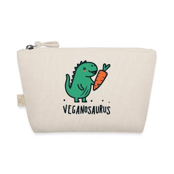 Veganosaurus Vegan Dinosaur Pun - Organic Pouch - nature - Front