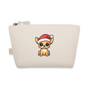 Chihuahua Hund Weihnachten - Bio-Täschchen - Natur - Vorne