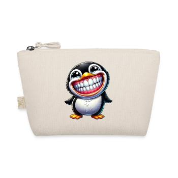 Funny penguin with big laugh - Organic Pouch - nature - Front