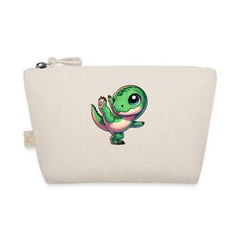 Dancing T-Rex on one leg Balancing dinosaur - Organic Pouch - nature - Front