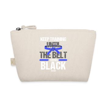 Black Belt: Motivation Martial Art Karate - Organic Pouch - nature - Front