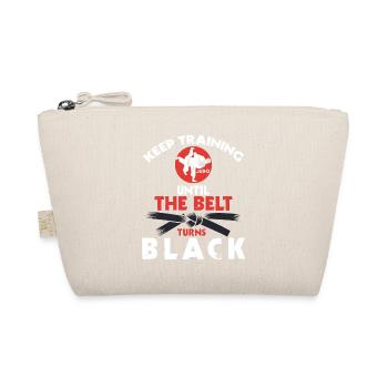 Black Belt: Motivation Martial Art Judo - Organic Pouch - nature - Front