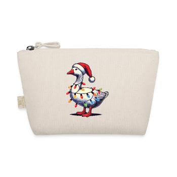 Lustiger Tollpatsch Weihnachten Gans - Bio-Täschchen - Natur - Vorne