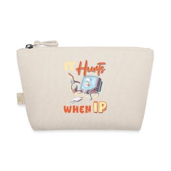Funny saying "It Burns when I Pee"! - Organic Pouch - nature - Front