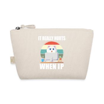 Funny saying "It Burns when I Pee"! - Organic Pouch - nature - Front