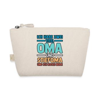 Ich Habe Zwei Titel Oma Und Stiefoma - Bio-Täschchen - Natur - Vorne