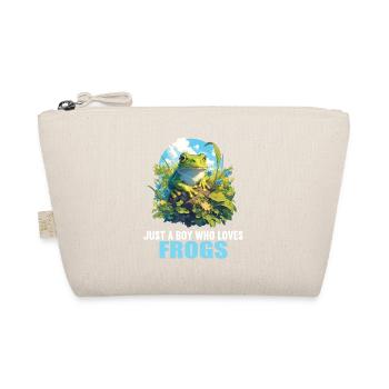 Frosch Frösche - Bio-Täschchen - Natur - Vorne
