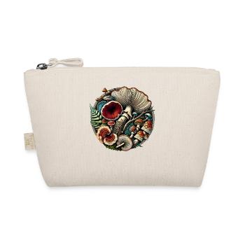 Intricate Fungi and Forest Elements Design - Organic Pouch - nature - Front