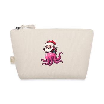 Jellyfish Santa Claus Cartoon - Organic Pouch - nature - Front