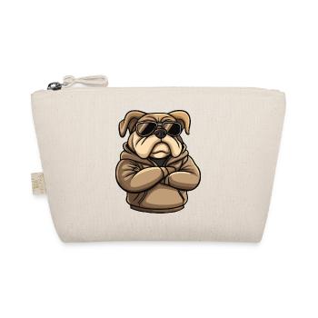 bulldog dog comic - Organic Pouch - nature - Front