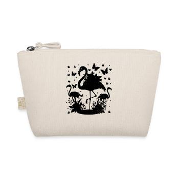 Cute Flamingo Pink Flamingos - Organic Pouch - nature - Front