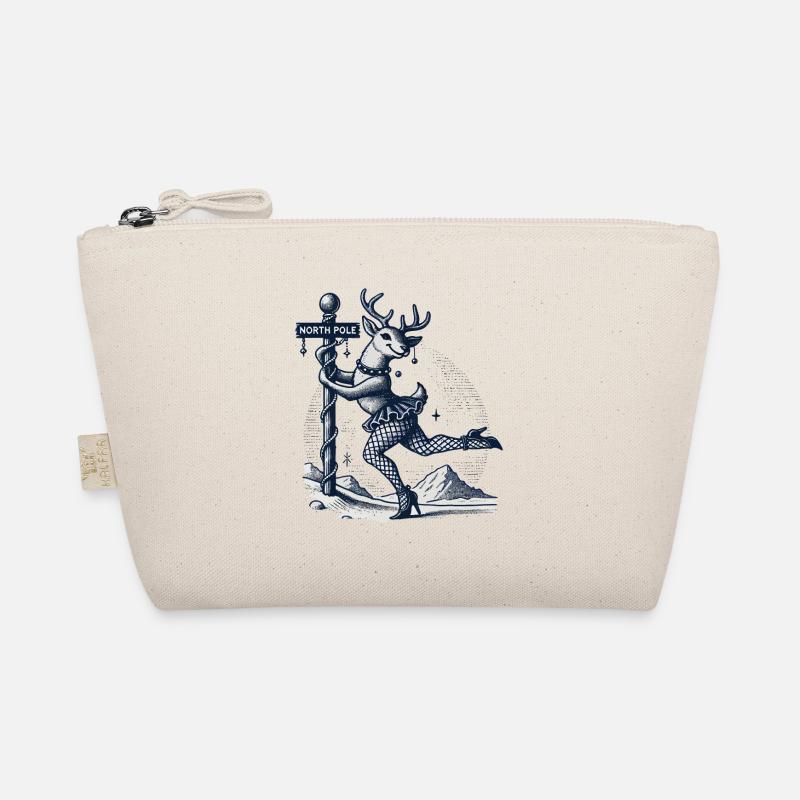 Funny Reindeer Pole Dance Christmas Organic Pouch