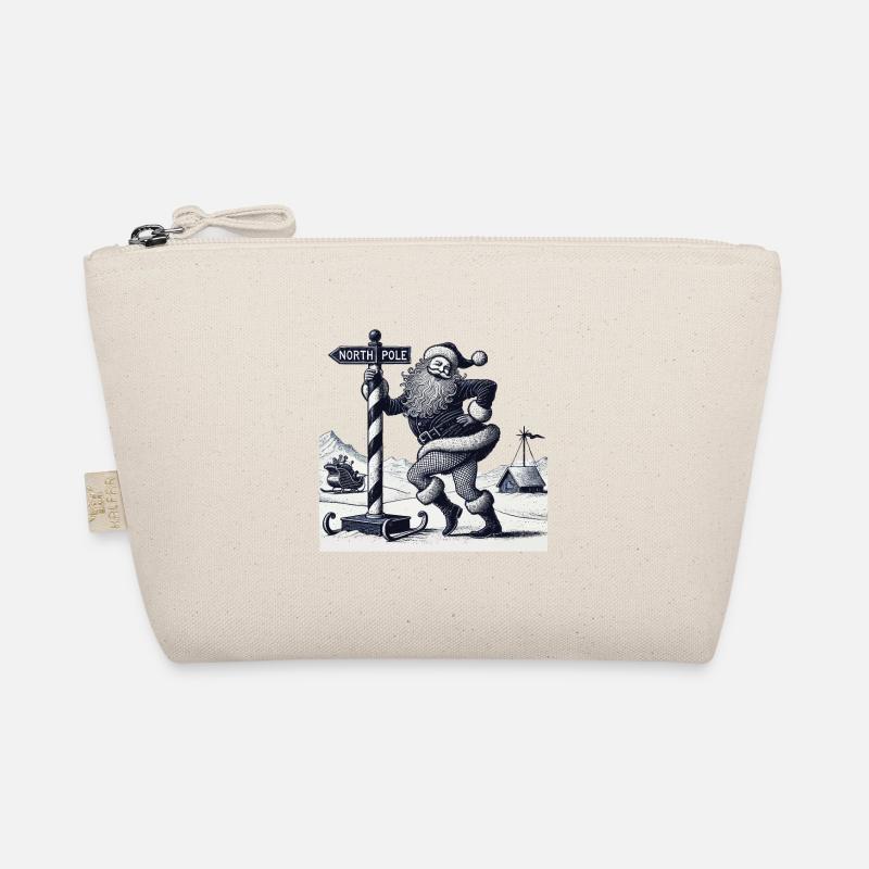 Funny Santa Claus Pole Dance Christmas Organic Pouch