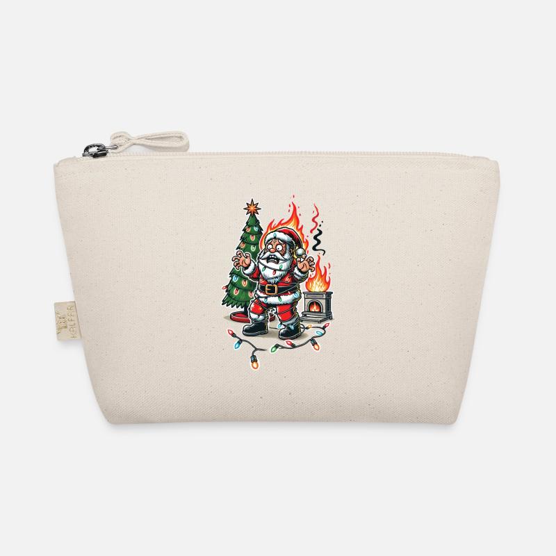 Weihnachtsmann Stromschlag Chaos Cartoon Design Bio-Täschchen