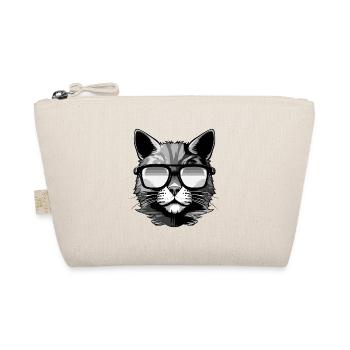 Cat Symbol Hipster Cool Party - Organic Pouch - nature - Front