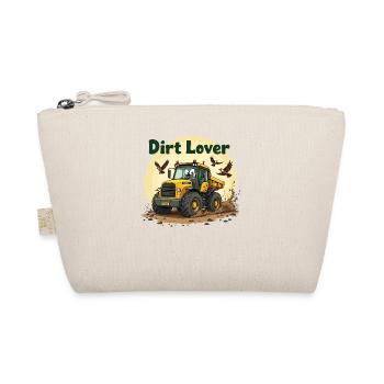Dirt Lover Design – Funny Excavator Motif - Organic Pouch - nature - Front