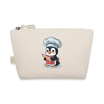 Mignon pingouin boulanger avec rouleau à pâtisserie - Trousse biologique - nature - Devant