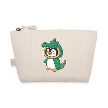 Cute Penguin in Crocodile Costume - Organic Pouch - nature - Front