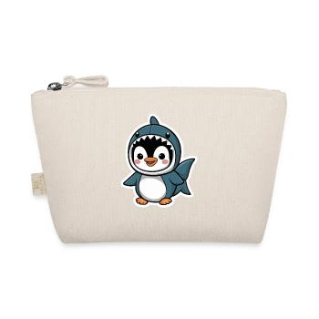 Pingouin mignon en costume de requin - Trousse biologique - nature - Devant