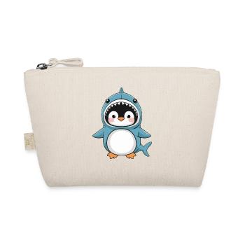 Pingouin mignon en costume de requin - Trousse biologique - nature - Devant